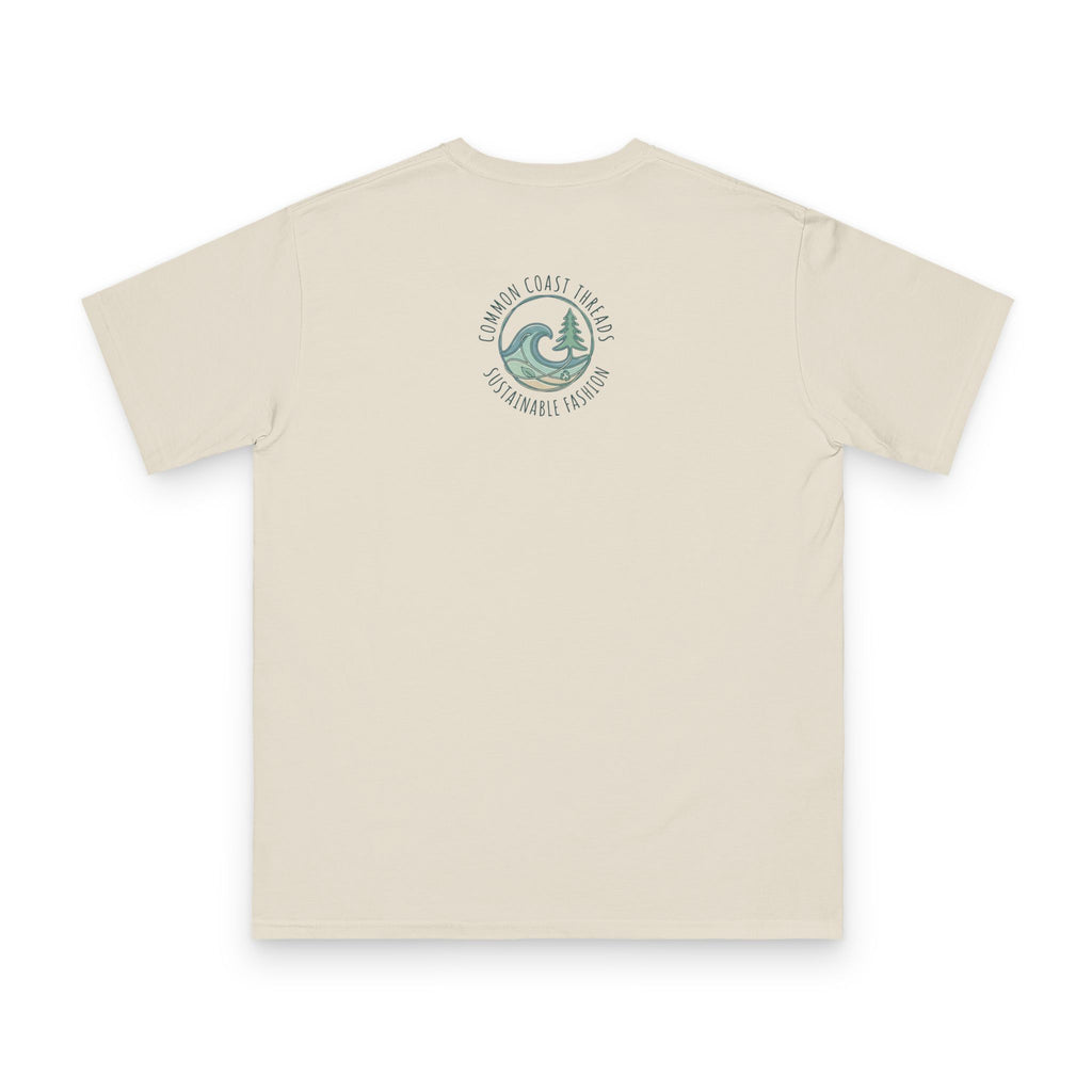Make Waves Not War Organic Cotton T-Shirt — Retro Surf Peace Graphic Tee