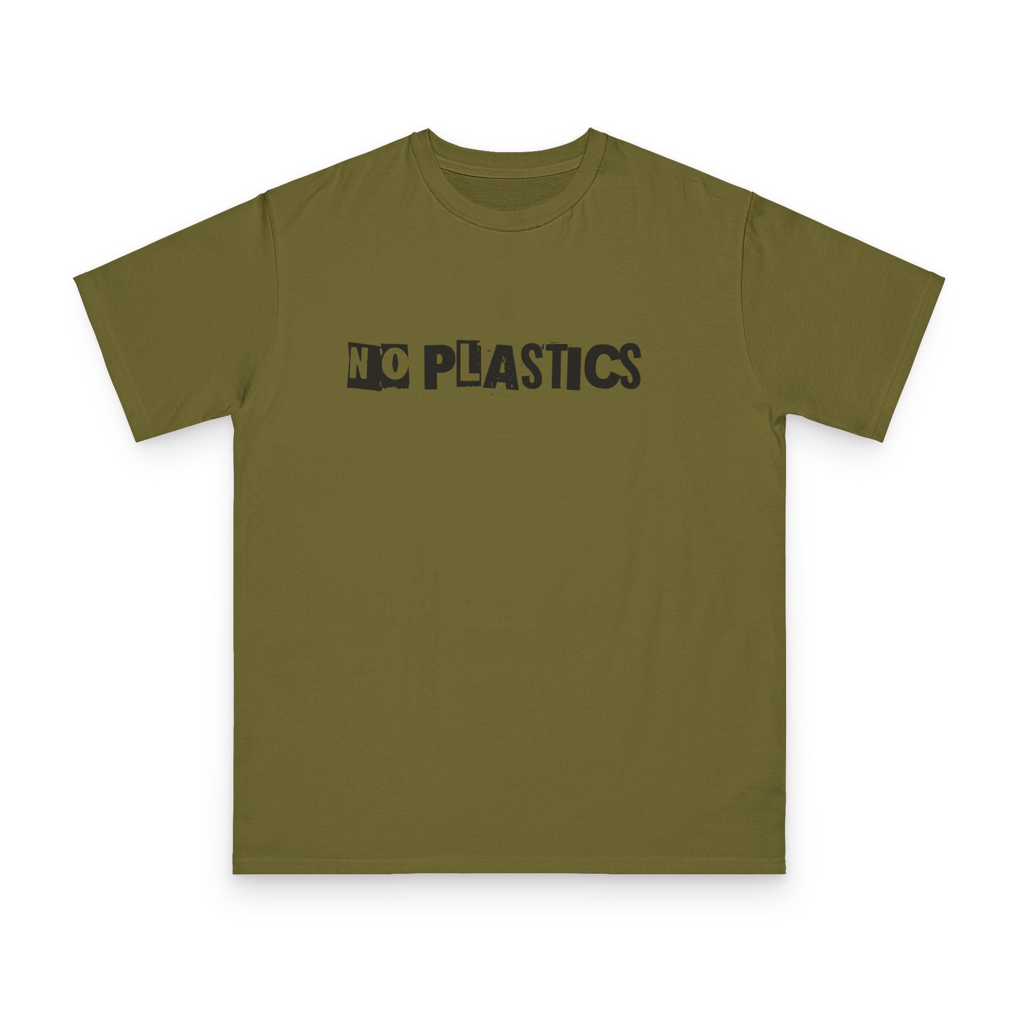 NO PLASTICS Organic Cotton T‑Shirt — Eco Statement Tee for Beach Cleanups & Everyday Wear