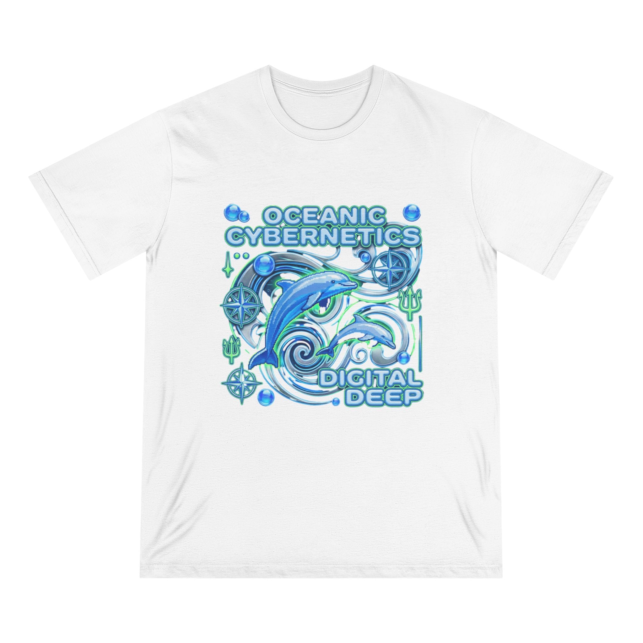 Oceanic Cybernetics T-Shirt — "Digital Deep" Dolphin Graphic