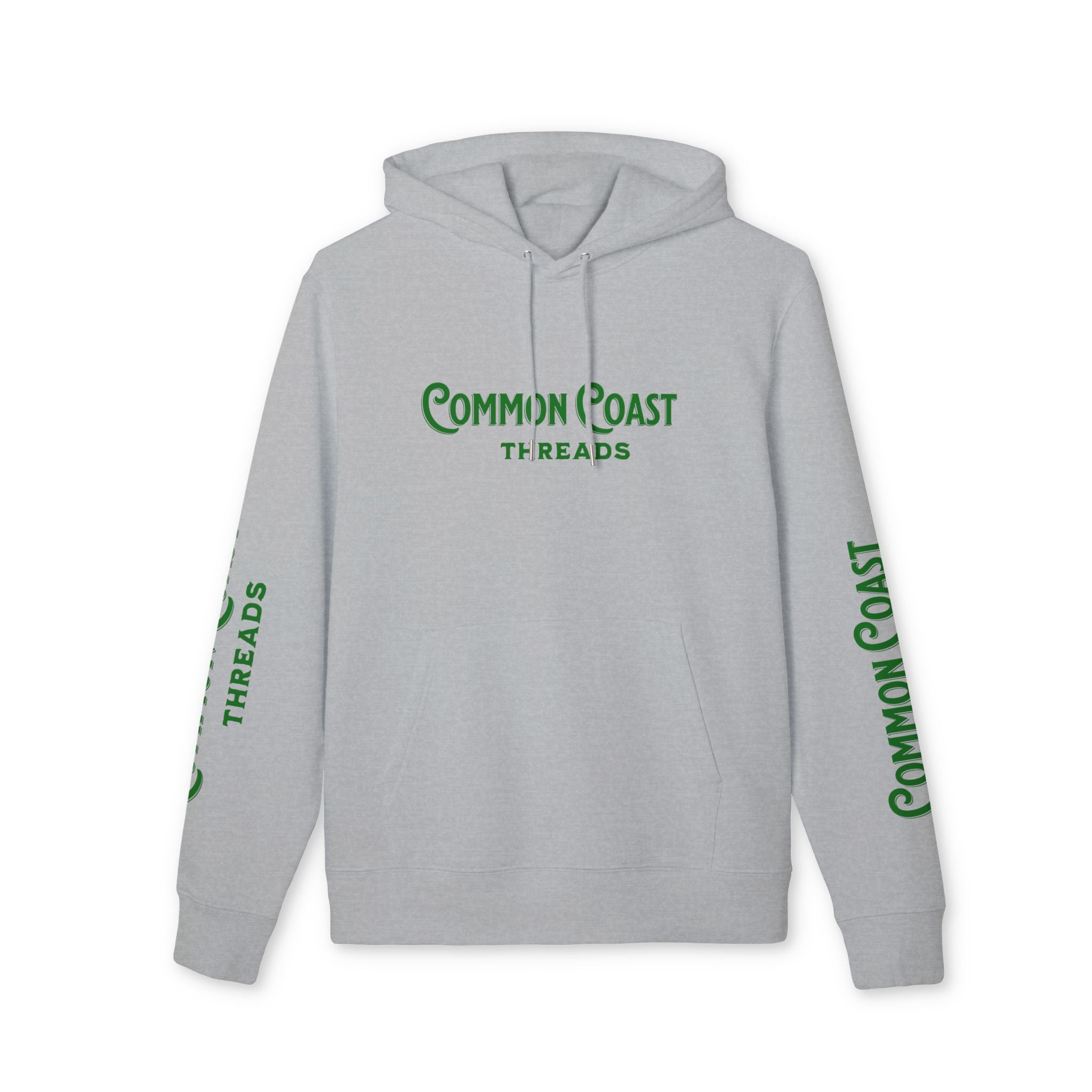 Organic Cotton Hoodie — "Make Waves Not War" Surf Graphic Pullover