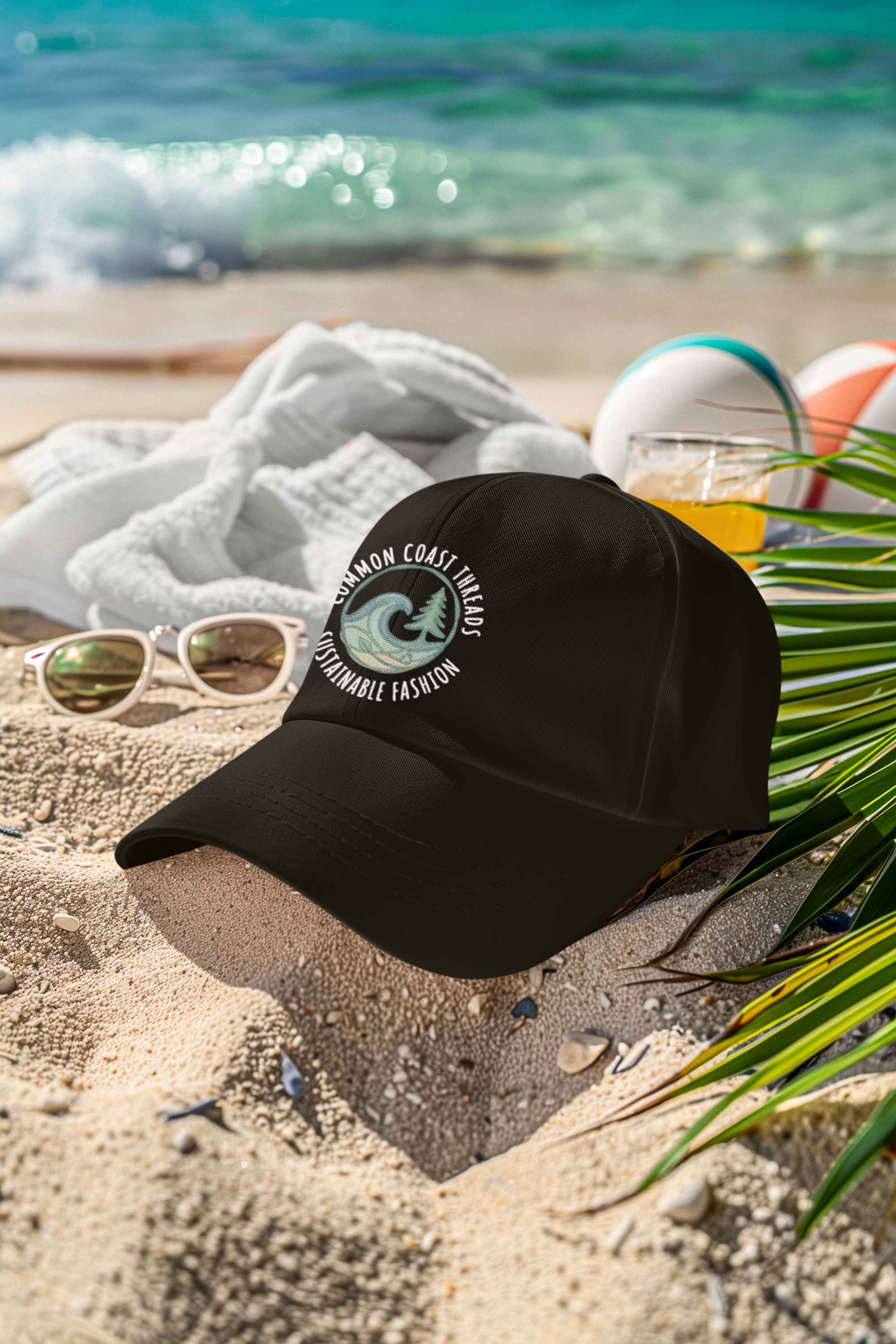 Common Coast Threads Eco-Friendly Embroidered Baseball Cap