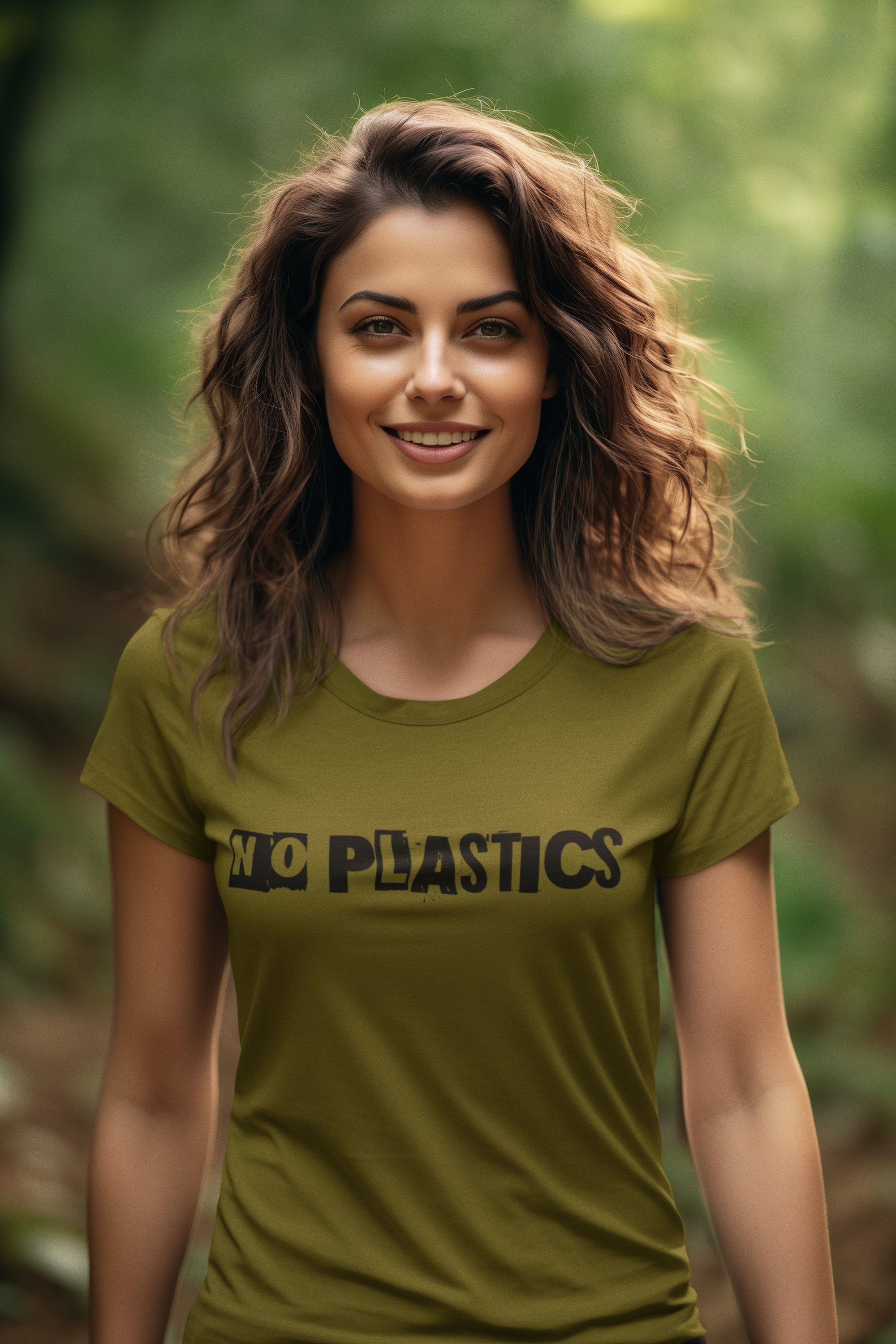 NO PLASTICS Organic Cotton T‑Shirt — Eco Statement Tee for Beach Cleanups & Everyday Wear