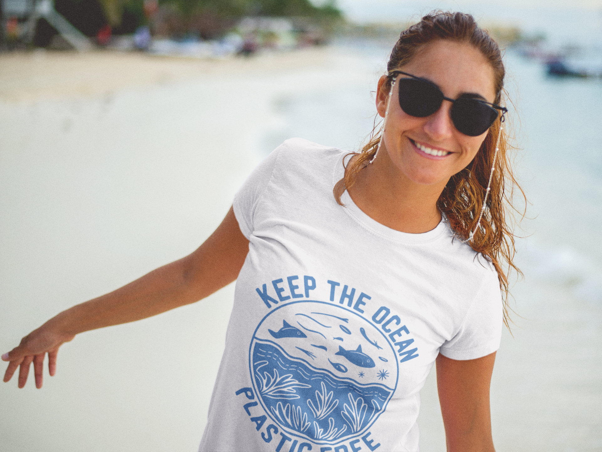 Keep the Ocean Plastic Free Tee — Organic Cotton Ocean Conservation T-Shirt