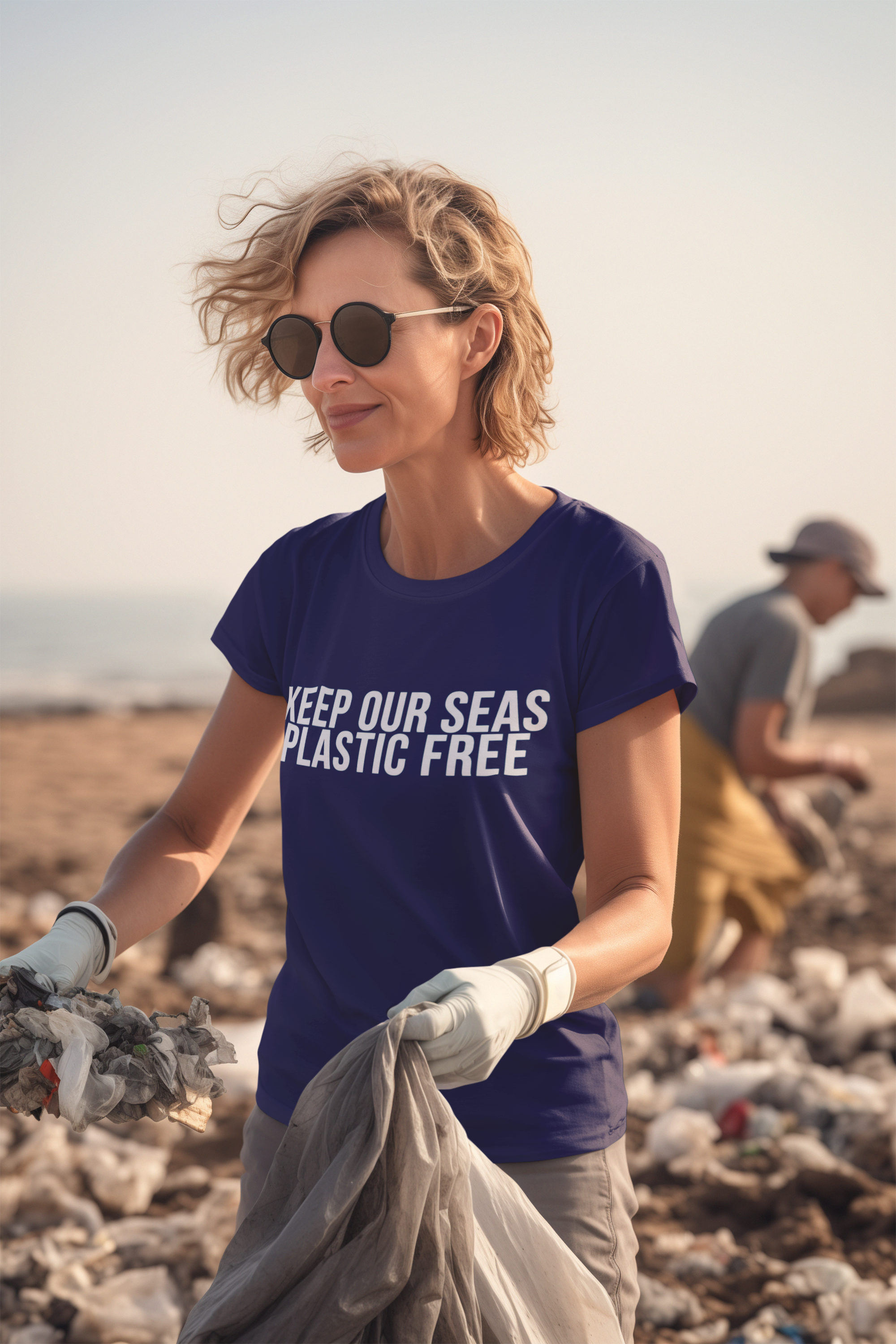 Keep Our Seas Plastic Free 100% Organic T-Shirt — Ocean Conservation Tee