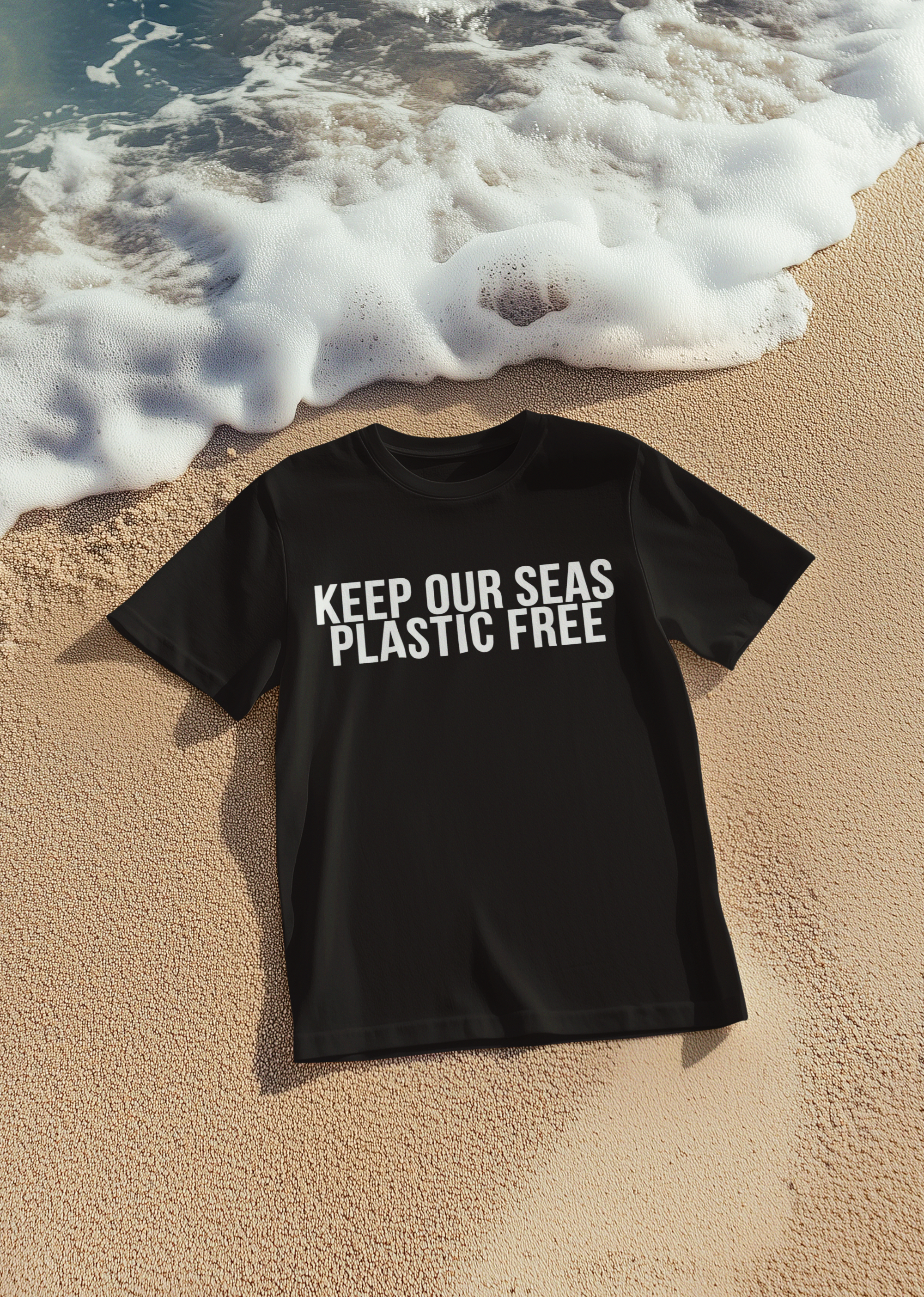 Keep Our Seas Plastic Free 100% Organic T-Shirt — Ocean Conservation Tee