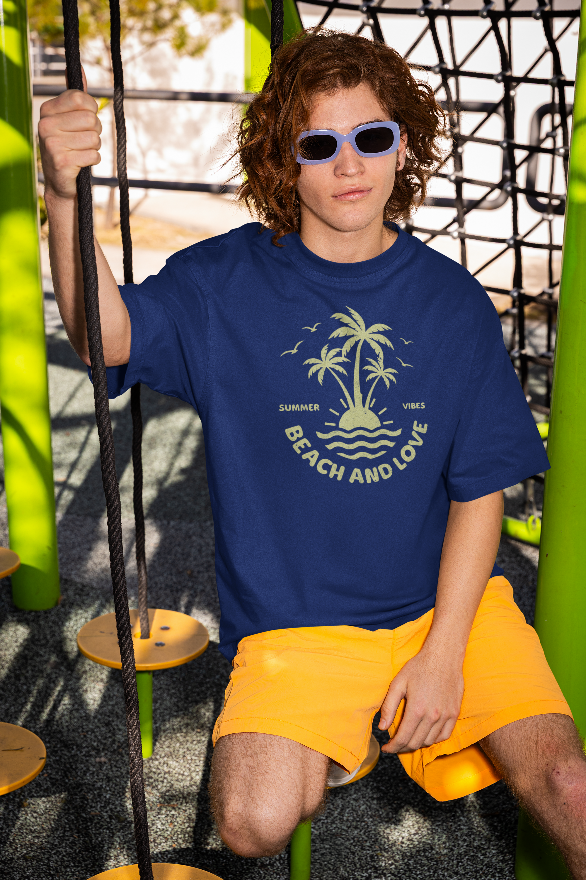 Beach and Love T-Shirt — Summer Vibes Palm Tree Tee