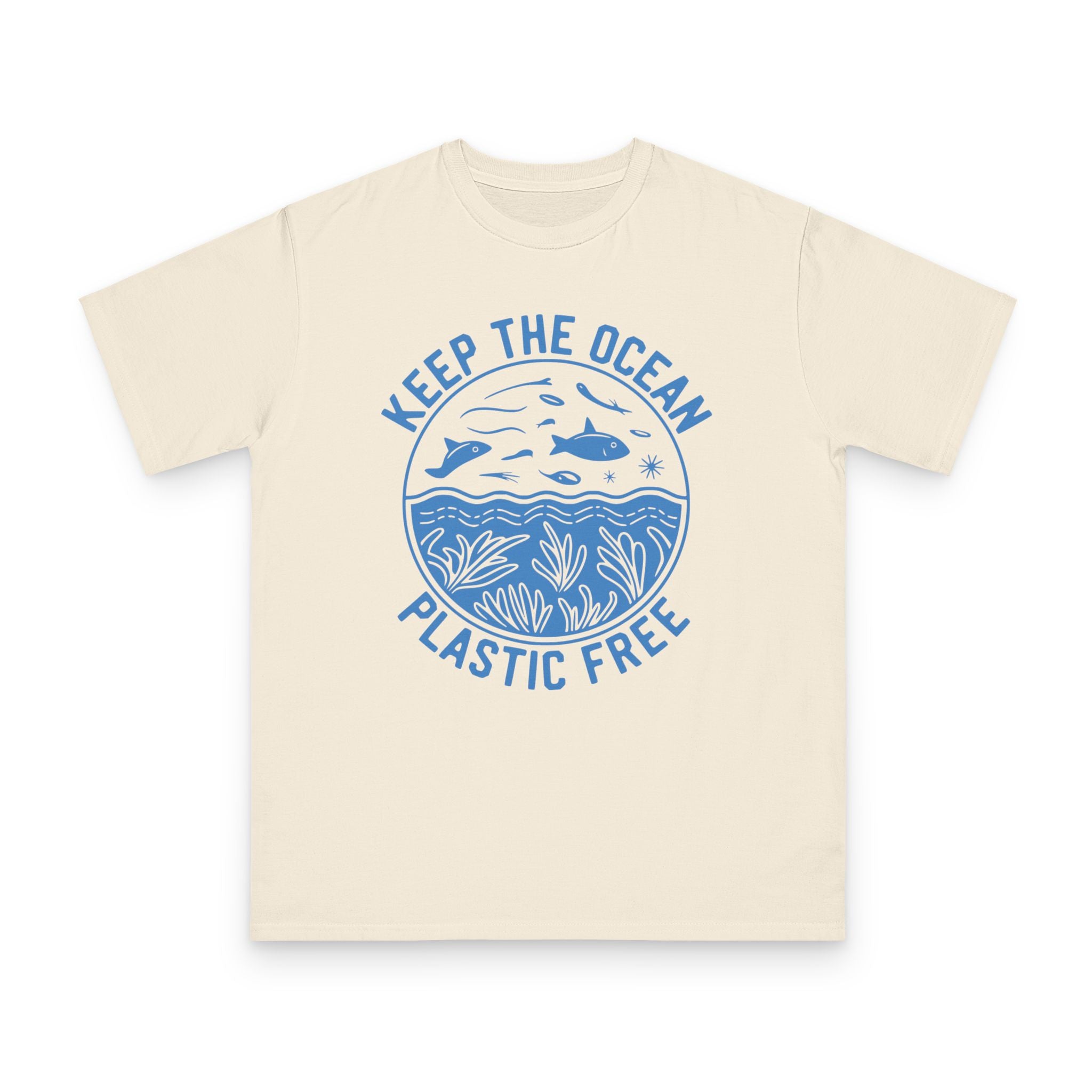 Keep the Ocean Plastic Free Tee — Organic Cotton Ocean Conservation T-Shirt