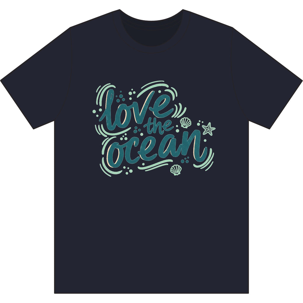 Coastal Waves Organic T-Shirt — 'Common Coast Love the Ocean Graphic