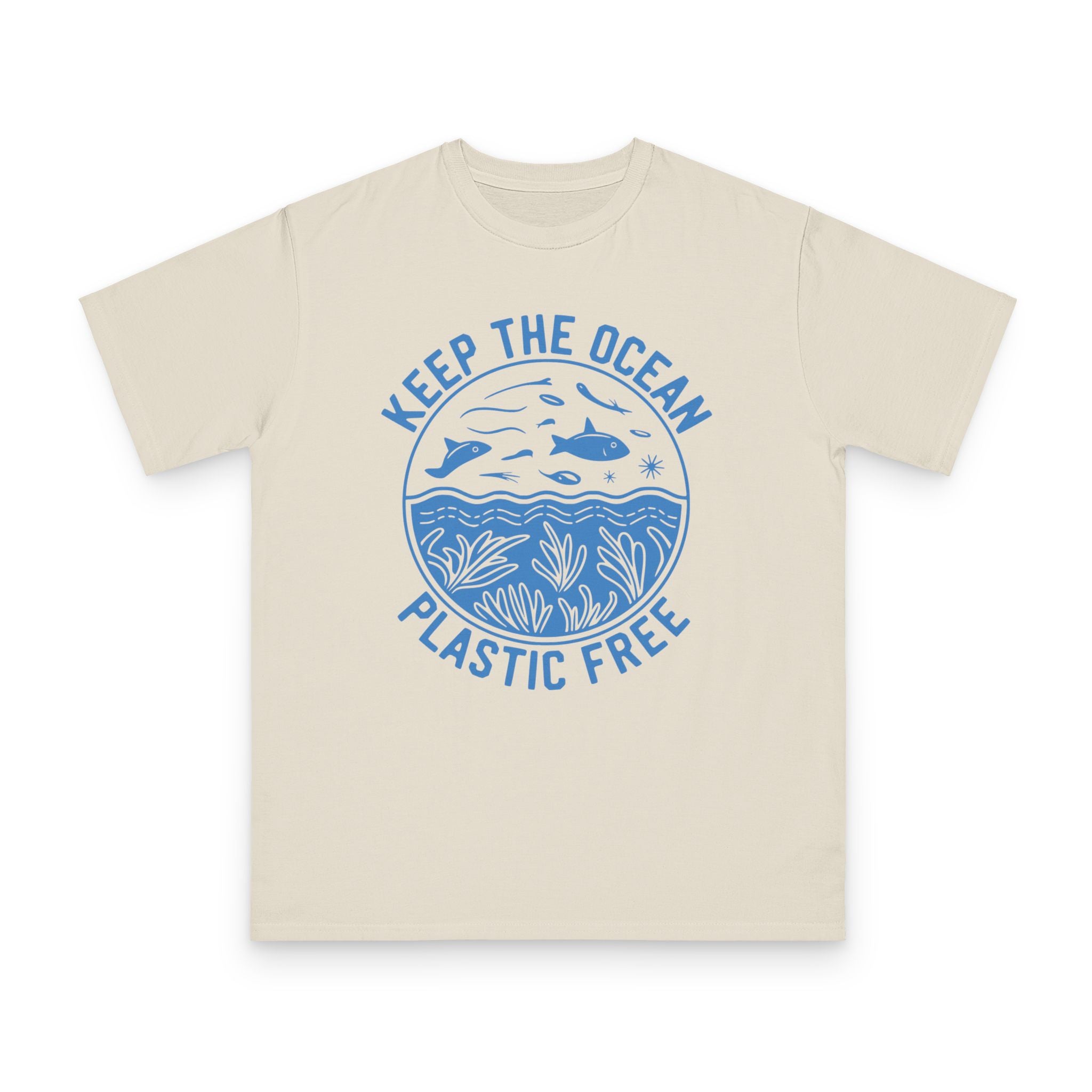 Keep the Ocean Plastic Free Tee — Organic Cotton Ocean Conservation T-Shirt