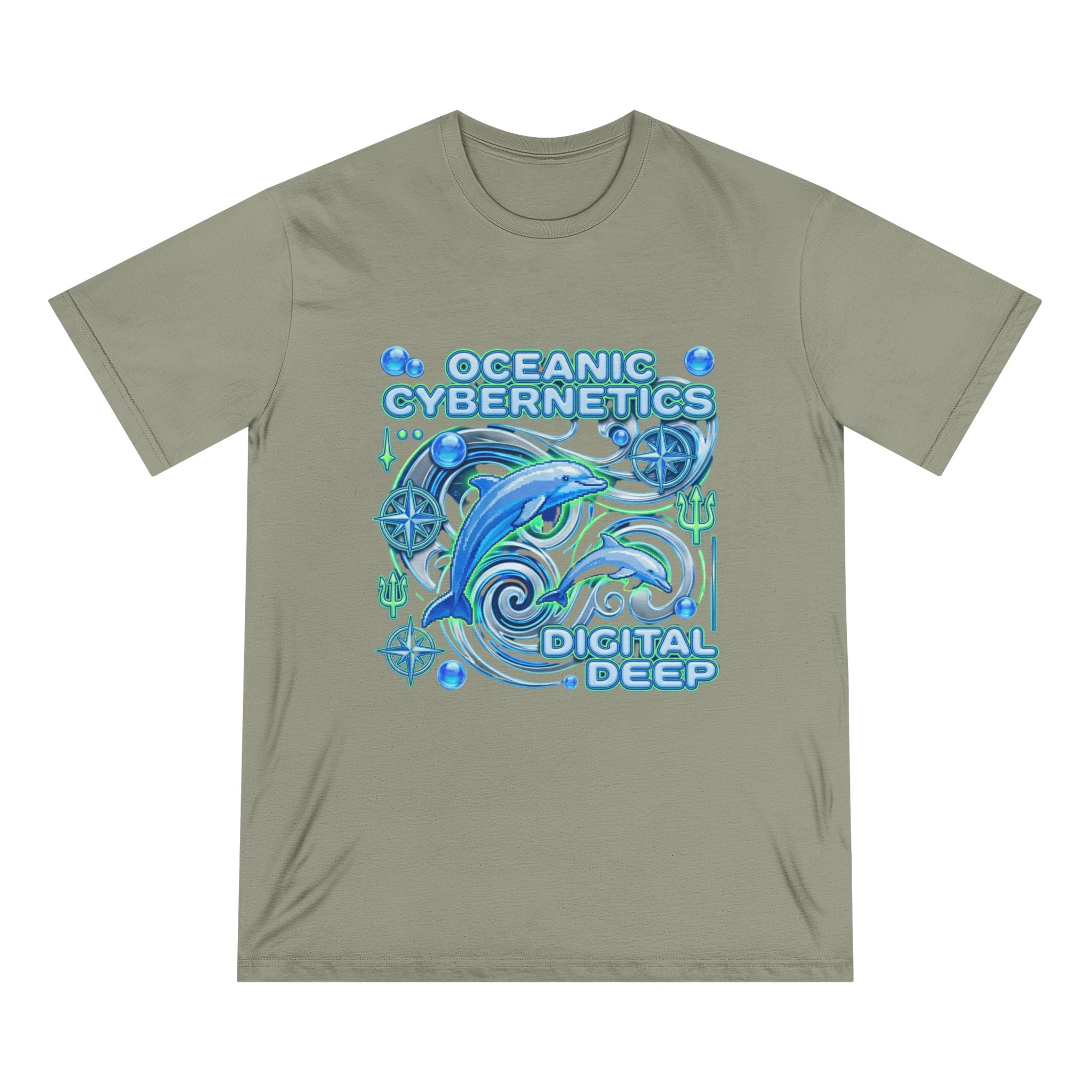 Oceanic Cybernetics T-Shirt — "Digital Deep" Dolphin Graphic