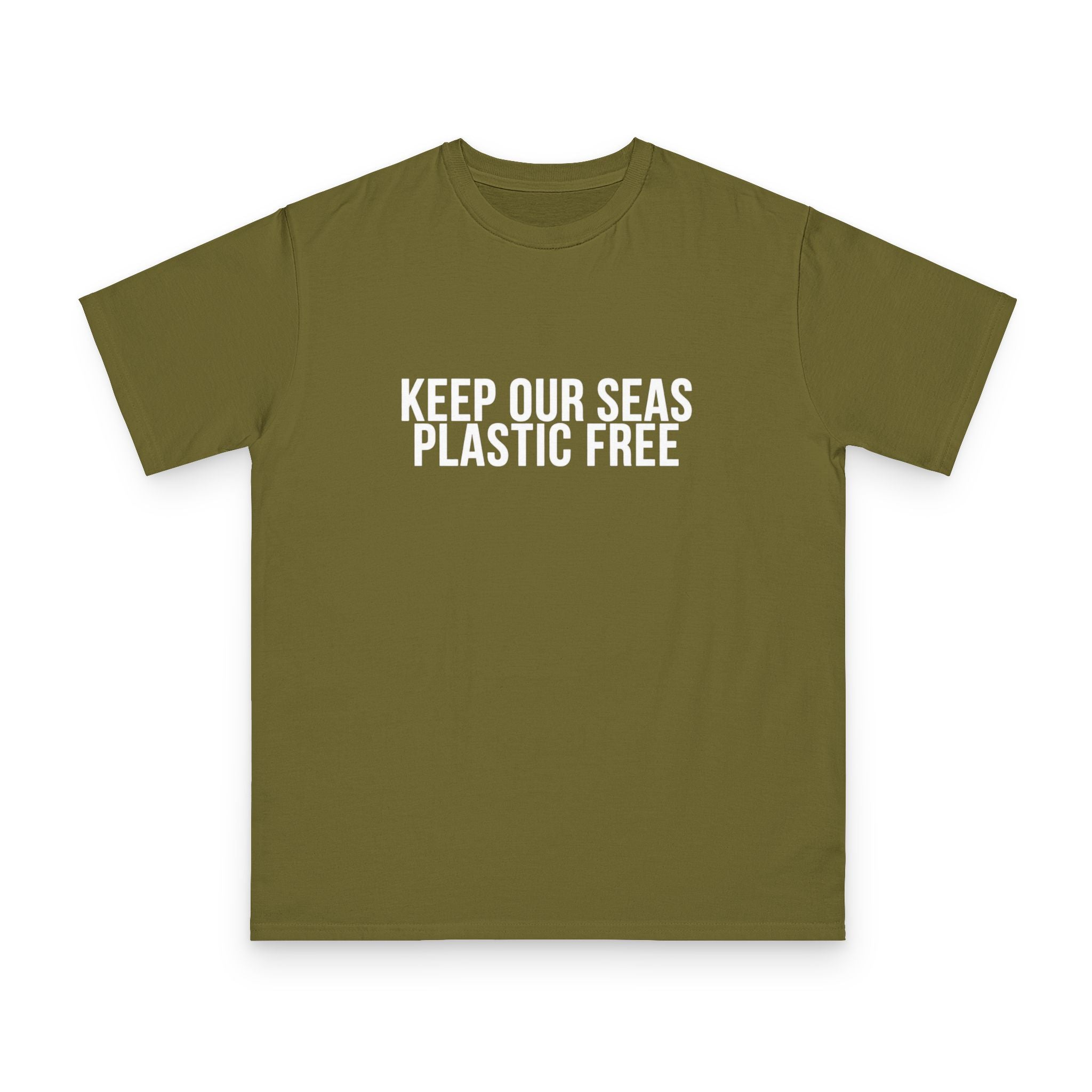 Keep Our Seas Plastic Free 100% Organic T-Shirt — Ocean Conservation Tee